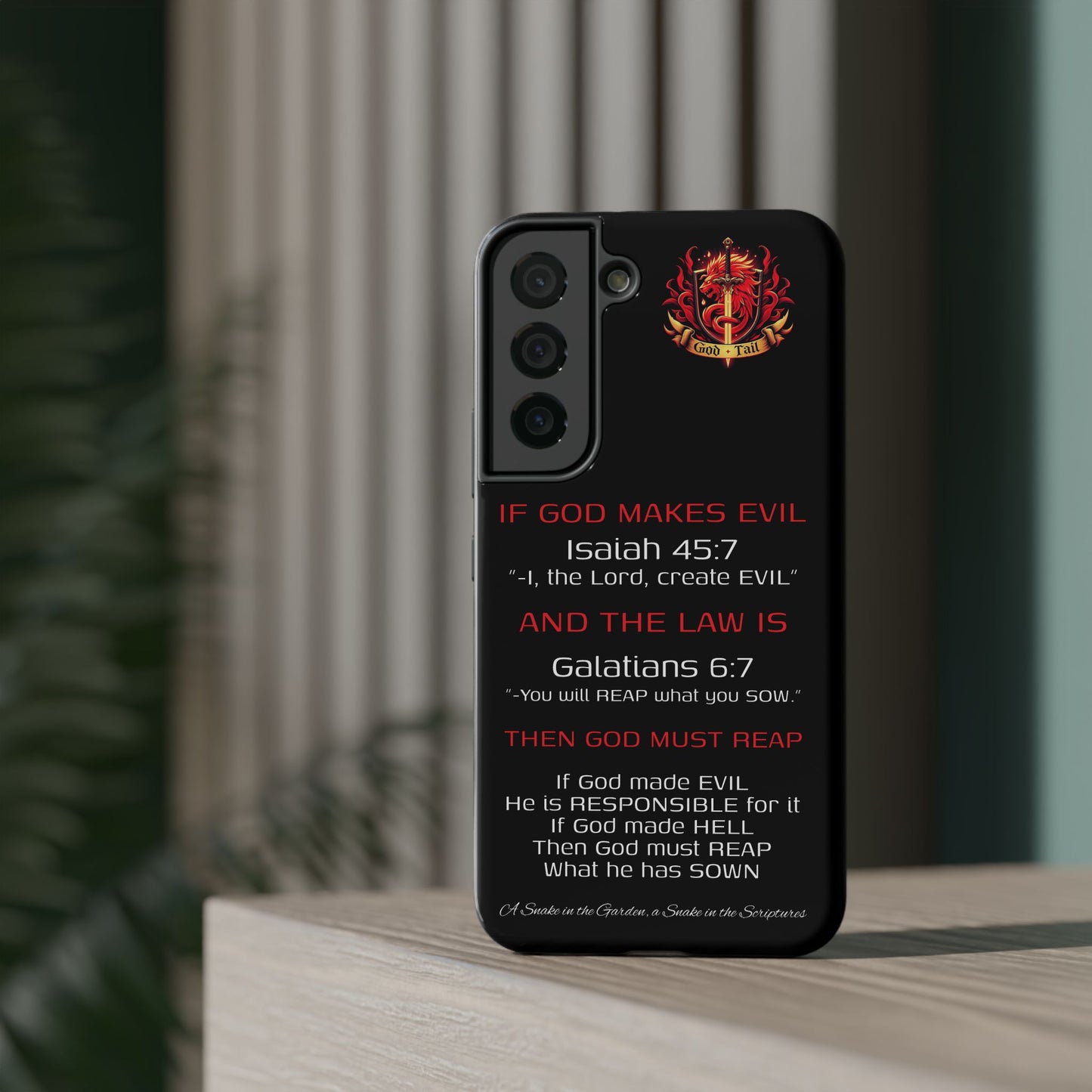 Inconsistency of God Creating Evil - (iPhone and Samsung Galaxy) Phone Case