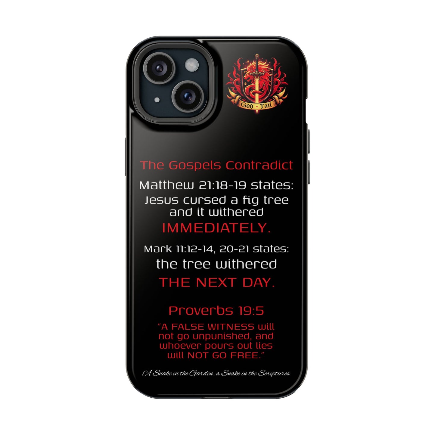 Fig Tree Inconsistency (iPhone & Samsung Galaxy) Religious iPhone Case