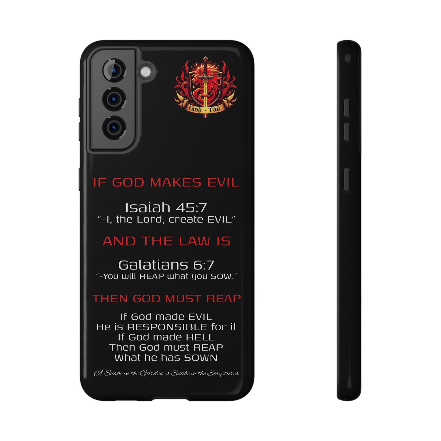 Inconsistency of God Creating Evil - (iPhone and Samsung Galaxy) Phone Case