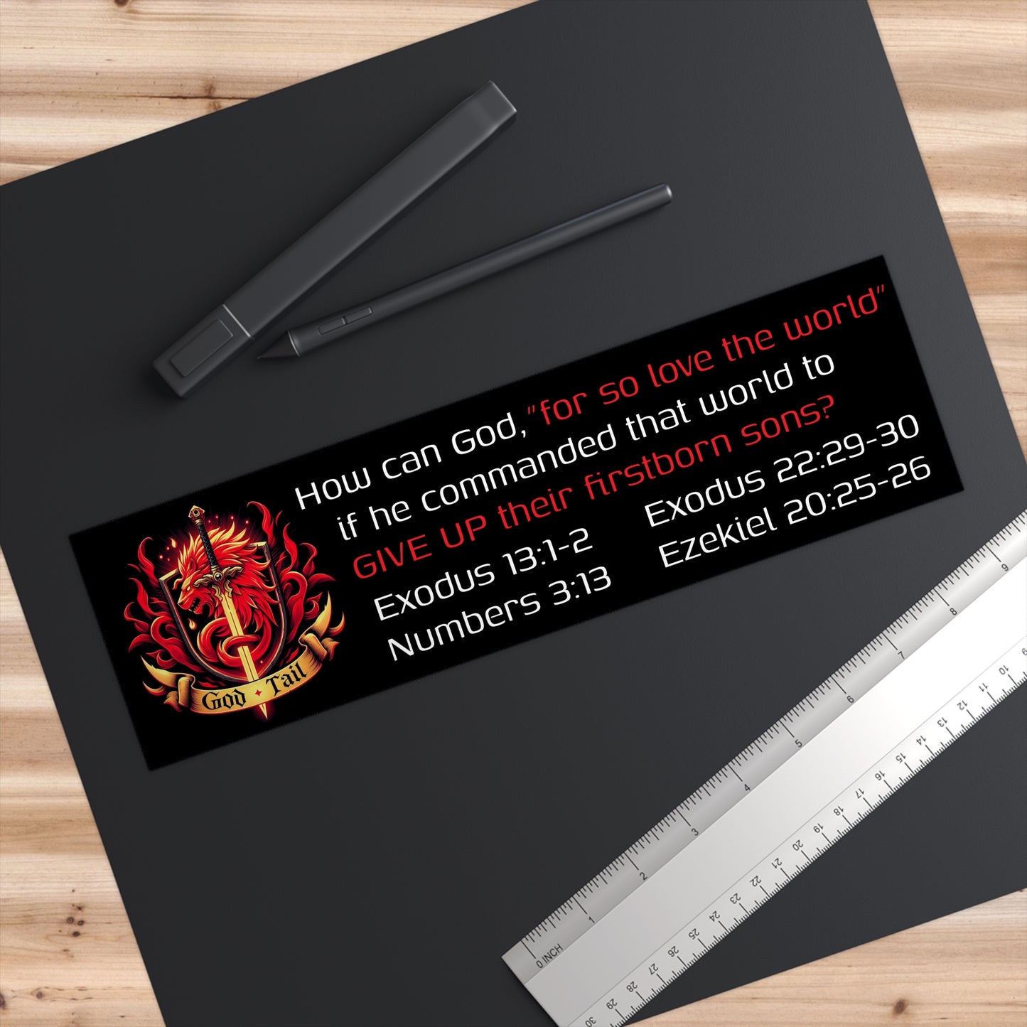 Religious Bumper Stickers - God and Firstborn Sons