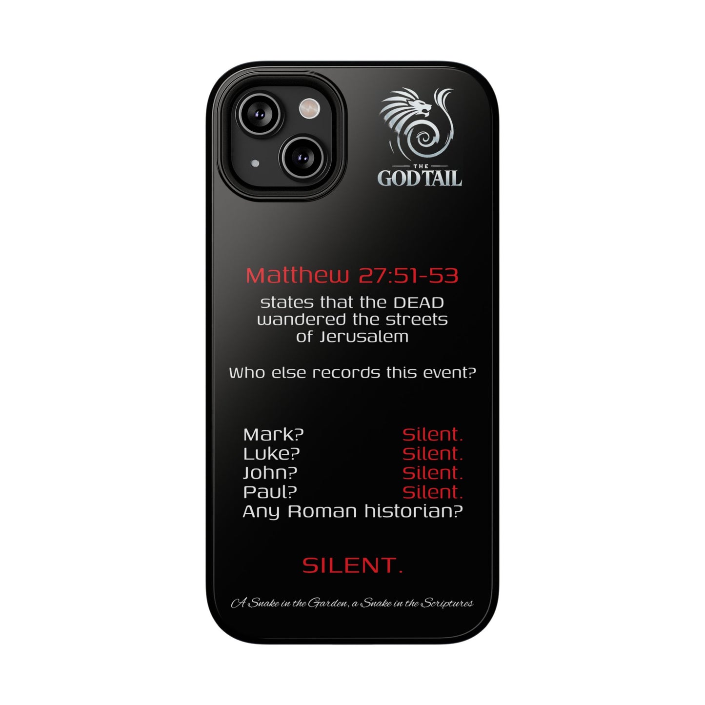 Dead Wandering the Streets Inconsistency - (iPhone & Samsung Galaxy) Religious Phone Case