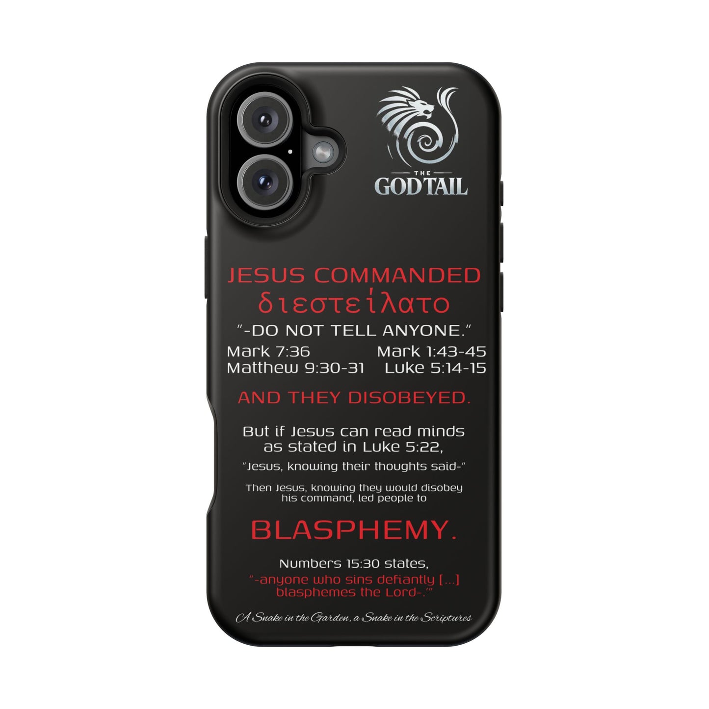 Jesus Leading to Sin Inconsistency - (iPhone & Samsung Galaxy) Phone Case