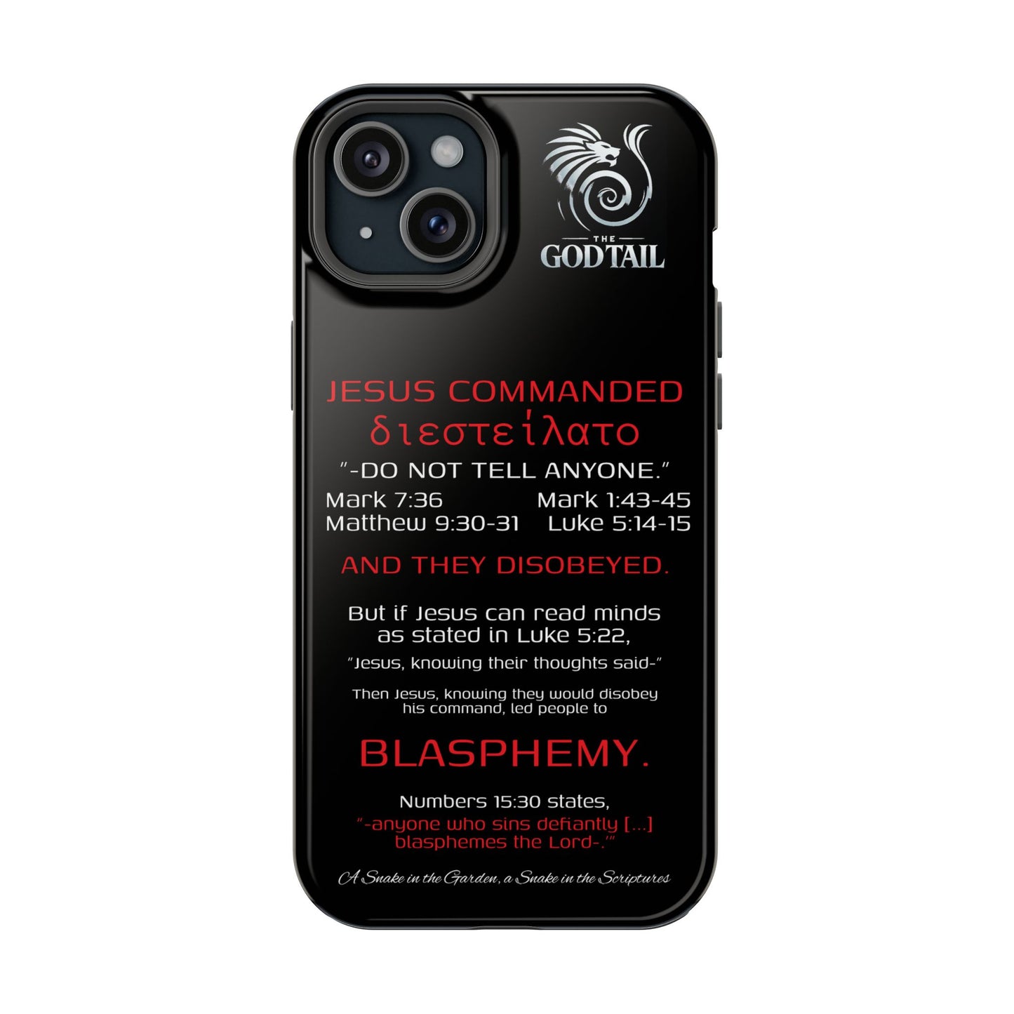Jesus Leading to Sin Inconsistency - (iPhone & Samsung Galaxy) Phone Case