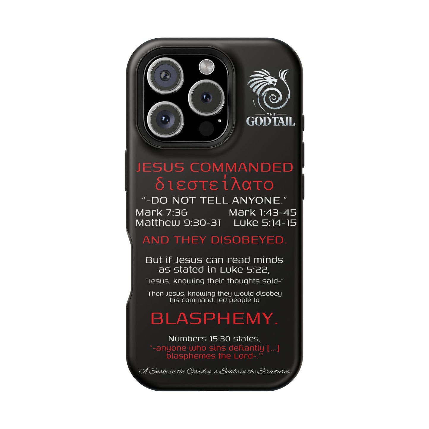 Jesus Leading to Sin Inconsistency - (iPhone & Samsung Galaxy) Phone Case