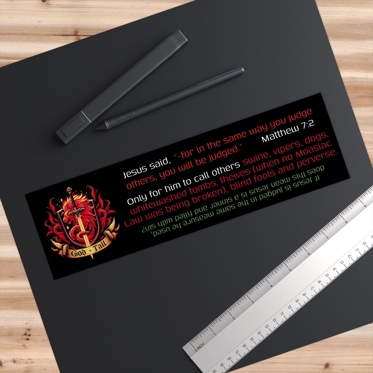 Religious Bumper Sticker - Jesus Judgment Inconsistency